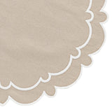 Scalloped Placemats - Light Beige