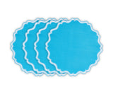 Turquoise Placemats - Scalloped