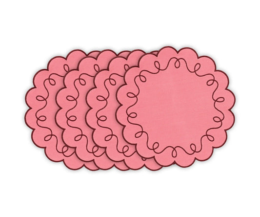 Pink Scallop Placemats