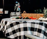 Black Round Tablecloth - Cotton Table Cover