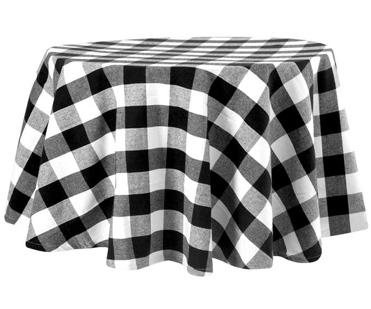 Black and White Checkered Tablecloth