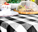 Black Round Tablecloth - Cotton Table Cover