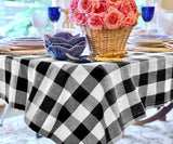 Round Tablecloth - Buffalo Plaid Table cloths