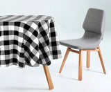 Black Round Tablecloth - Cotton Table Cover