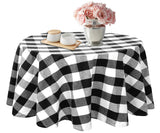 Black Round Tablecloth - Cotton Table Cover