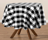 Black Round Tablecloth - Cotton Table Cover