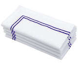 Royal Blue Double Line Embroidery Napkins