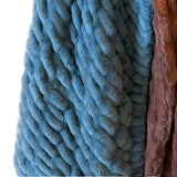 Ruched Rabbit Double-Sided Throw