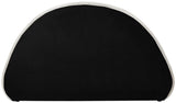 Rudy Contemporary Plush Faux Shearling Fabric Bed with Rounded Headboard for Modern Bedrooms