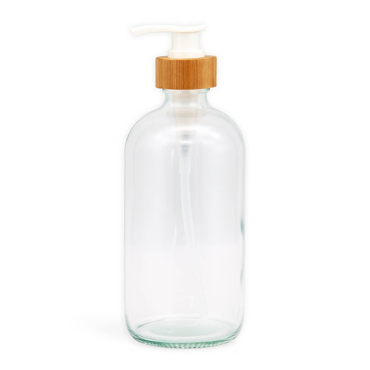 500ml Clear Glass Pump Bottle Dispenser