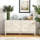 Kamu 60″ Wood Sideboard – Mid-Century Modern Storage Cabinet