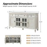 Nemo 58" Wide 3 Drawer Sideboard