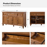 Raphael 58" Wide 3 Drawer Sideboard