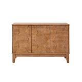 Kamu 45″ Wide 3-Door Sideboard – Modern Minimalist Storage Cabinet