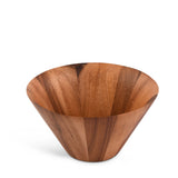 Angled Side Wooden Acacia Salad Bowl Large