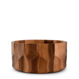 Diamond Pattern Large Acacia Wood Salad Bowl