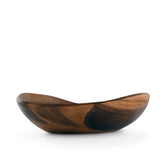Wave Pattern Large Acacia Wood Salad Bowl