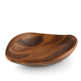 Wave Pattern Large Acacia Wood Salad Bowl