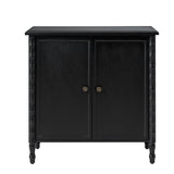 Deb 32" Wood Veneer Accent Cabinet with Adjustable Shelves, Modern Transitional Style