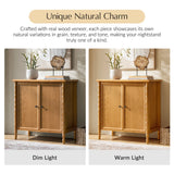 Deb 32" Wood Veneer Accent Cabinet with Adjustable Shelves, Modern Transitional Style