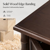Deb 32" Wood Veneer Accent Cabinet with Adjustable Shelves, Modern Transitional Style