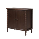 Deb 32" Wood Veneer Accent Cabinet with Adjustable Shelves, Modern Transitional Style