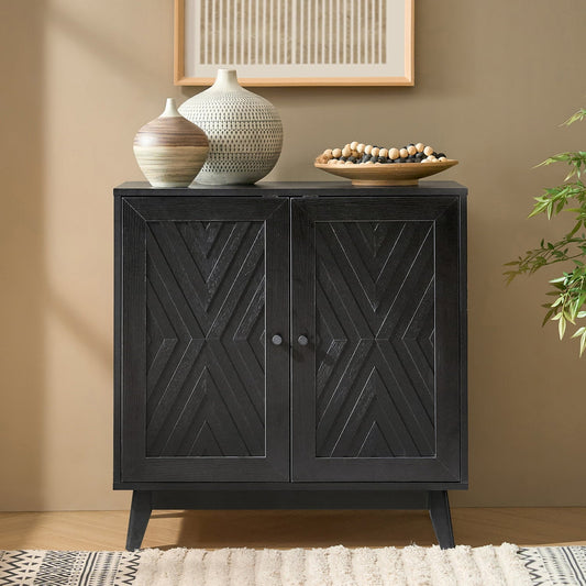 Livius 30" Tall 2-Door Mid-century Modern Accent Cabinet