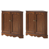 Hagen Traditional 2-Door Corner Cabinet – 30″ H Classic Wood Storage Cabinet with Decorative Molding
