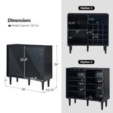 Archie 34" Tall 2 Door Accent Multifunction Bar Cabinet with Adjustable Shelves(Optional Types)