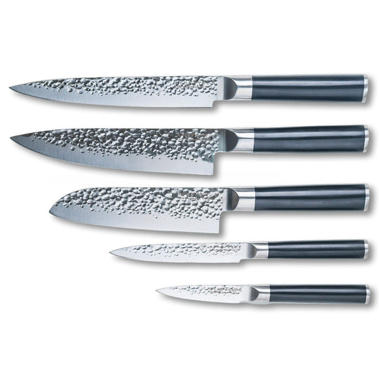 Hammered 5-Piece Knife Set