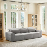 Moussea Modern Chenille Power Reclining Sofa with Sofa Bed Functionality