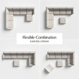Memosa Modular Deep Seating Sectional Sofa - Cloud-Like Comfort with Memory Foam Cushions