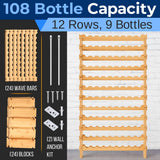 12 Tier Wine Shelf