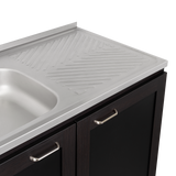 TUHOME Zurich Cabinet Set with Double Door Cabinet, Two Interior Shelves, Spacious Storage and Superior Top Surface for Organized Kitchen Spaces, Freestanding Solution for Home Efficiency and Daily Convenience