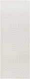 Deron White Washable 3D Rug