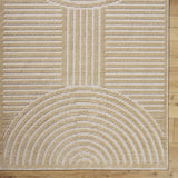 Deron Beige Washable Area Rug
