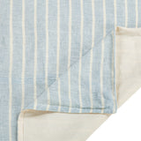 Larkspur 100% Slub Linen Prairie Stripe Duvet Cover Set
