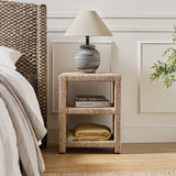 Beach House Style Burkhard 24" Side Table with Grass Rope Accent