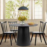 Saigong 42" Oak Round Dining Table