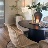 Saigong 42" Oak Round Dining Table