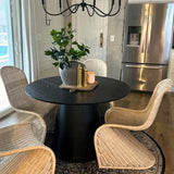 Saigong 42" Oak Round Dining Table