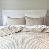 Melange Bamboo Cotton Quilted Coverlet - Sand