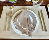 Beige Embroidery Napkins