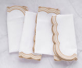Scalloped Napkins - Embroidery Napkins