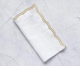 Scalloped Dinner Napkins - Beige