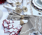 Red Scalloped Napkins