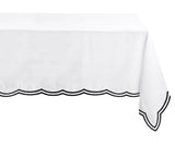 Scalloped Edge Tablecloth - Black