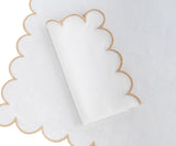 Beige Scalloped Edge Napkins - LongWave