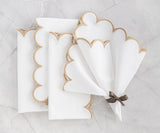 Linen Cloth Napkins - Scalloped