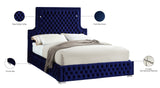 Sedona Contemporary Tufted Velvet Bed with Chrome Legs – Elegant Design for Modern Bedrooms